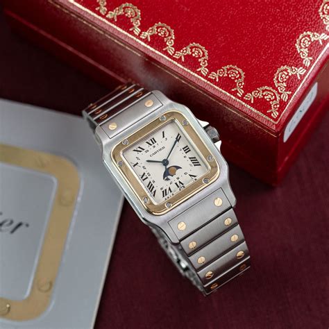 cartier moonphase santos|moist night diamond watch Cartier.